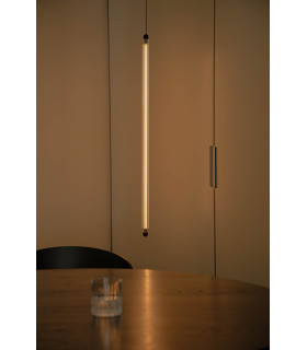 Lumina 90Cm 1L Black Pendant 12W 2200K Dali Dali