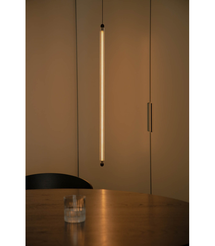Lumina 90Cm 1L Black Pendant 12W 2200K Dali Dali