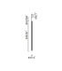 Lumina 90Cm 1L Black Pendant 12W 2200K Dali Dali