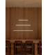 Lumina 90Cm 1L Black Horizontal Pendant 12W 2200K