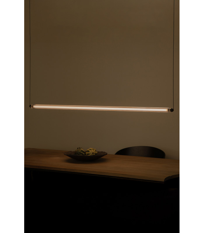 Lumina 120Cm 1L Black Horizontal Pendant 24W 2200K Dali