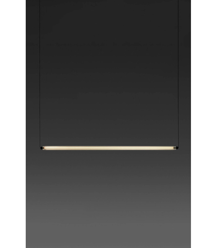 Lumina 120Cm 1L Black Horizontal Pendant 12W 2700K Dali