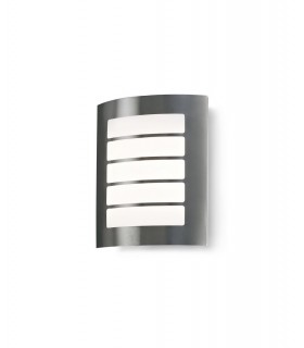 Flush Wall Lamp 216mm x 178mm with Rectangular Slot Cover, 14W LED IP44, 4000K, Stainless Steel , Frosted Polycarbonate Diffuser