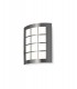 Flush Wall Lamp 216mm x 178mm with Square Grid Cover, 14W LED IP44, 4000K, Stainless Steel , Frosted Polycarbonate Diffuser - 1