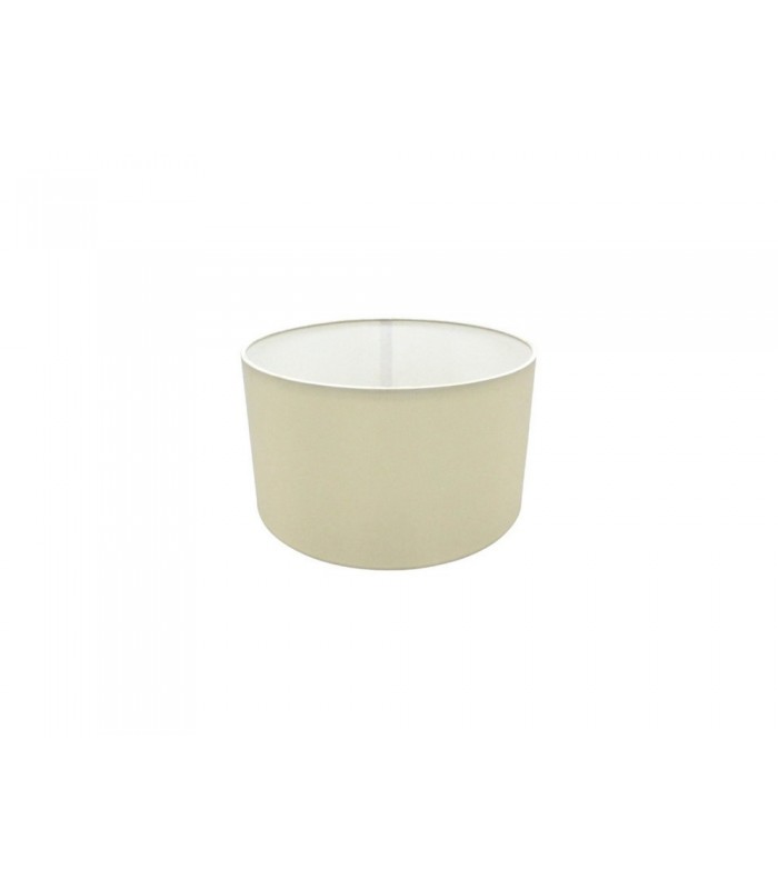 Round Cylinder, 300 x 170mm Faux Silk Fabric Shade, Ivory Pearl, White Laminate - 1