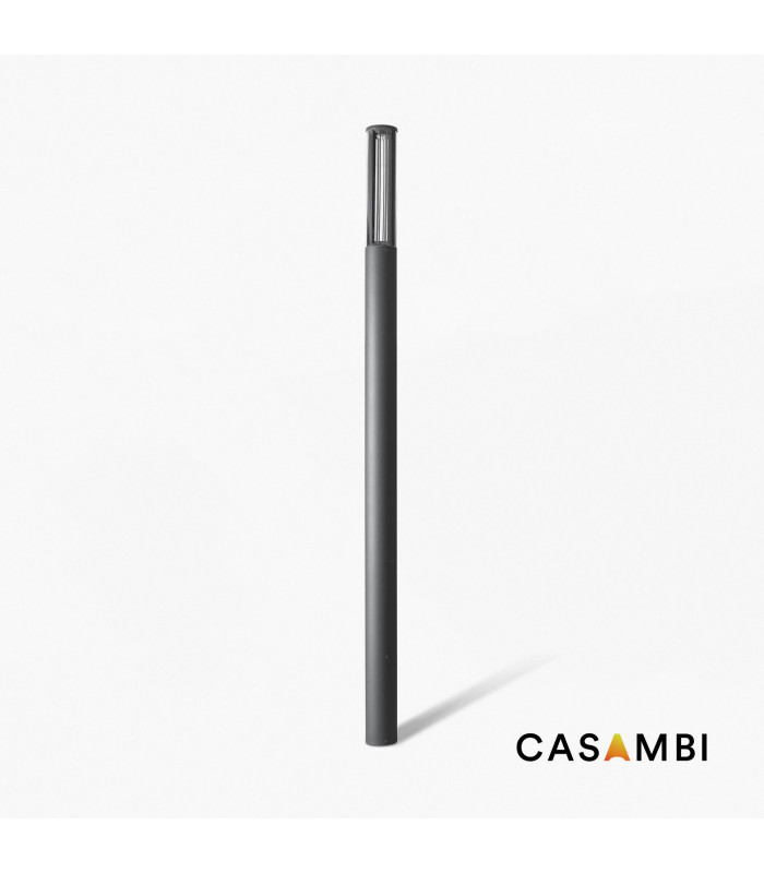 Screen LED Outdoor Bollard 310Cm Dark Grey Pole Lamp 2700K 360º Casambi Dimmable IP65