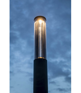 Screen LED Outdoor Bollard 310Cm Dark Grey Pole Lamp 2700K 360º IP65