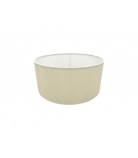 Round Cylinder, 400 x 180mm Faux Silk Fabric Shade, Ivory Pearl, White Laminate - 1