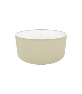 Round Cylinder, 500 x 200mm Faux Silk Fabric Shade, Ivory Pearl, White Laminate - 1