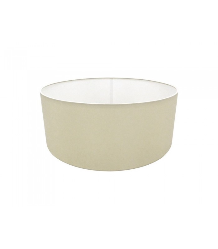 Round Cylinder, 500 x 200mm Faux Silk Fabric Shade, Ivory Pearl, White Laminate - 1