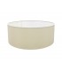 Round Cylinder, 600 x 220mm Faux Silk Fabric Shade, Ivory Pearl, White Laminate - 1