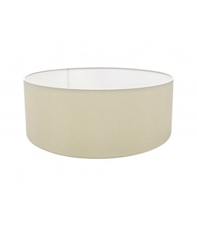 Round Cylinder, 600 x 220mm Faux Silk Fabric Shade, Ivory Pearl, White Laminate - 1