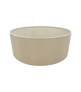 Round Cylinder, 600 x 220mm Dual Faux Silk Fabric Shade, Nude Beige, Moonlight - 1