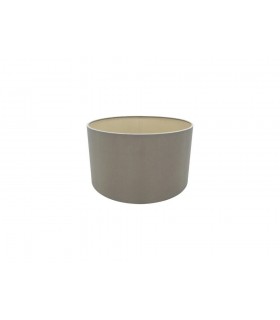Round Cylinder, 300 x 170mm Dual Faux Silk Fabric Shade, Taupe, Halo Gold - 1