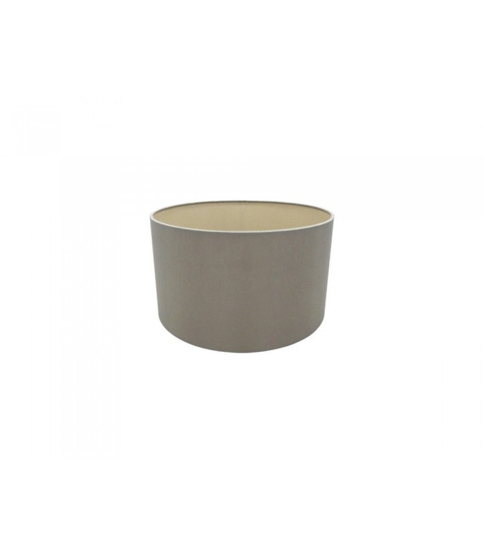 Round Cylinder, 300 x 170mm Dual Faux Silk Fabric Shade, Taupe, Halo Gold - 1