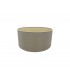 Round Cylinder, 400 x 180mm Dual Faux Silk Fabric Shade, Taupe, Halo Gold - 1