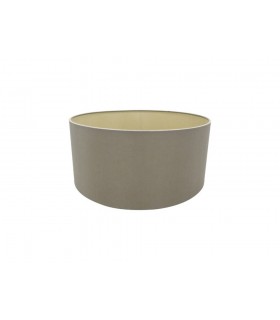 Round Cylinder, 400 x 180mm Dual Faux Silk Fabric Shade, Taupe, Halo Gold - 1