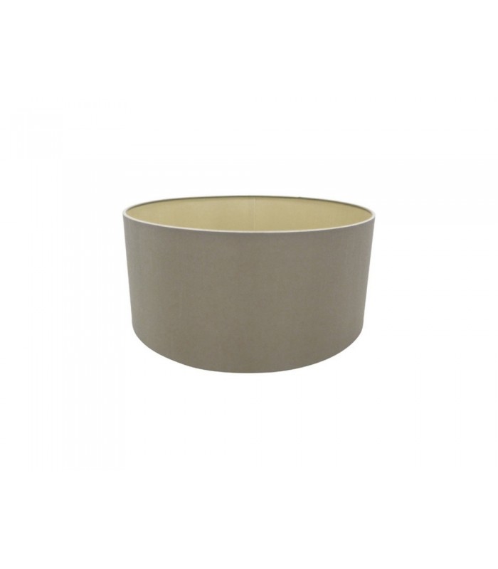 Round Cylinder, 400 x 180mm Dual Faux Silk Fabric Shade, Taupe, Halo Gold - 1