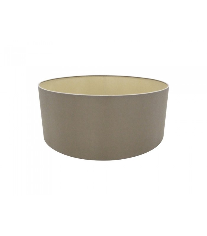 Round Cylinder, 500 x 200mm Dual Faux Silk Fabric Shade, Taupe, Halo Gold - 1
