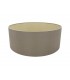 Round Cylinder, 600 x 220mm Dual Faux Silk Fabric Shade, Taupe, Halo Gold - 1