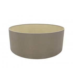 Round Cylinder, 600 x 220mm Dual Faux Silk Fabric Shade, Taupe, Halo Gold - 1