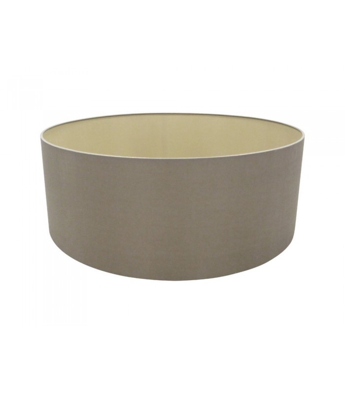 Round Cylinder, 600 x 220mm Dual Faux Silk Fabric Shade, Taupe, Halo Gold - 1
