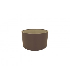 Round Cylinder, 300 x 170mm Dual Faux Silk Fabric Shade, Raw Cocoa, Grecian Bronze - 1