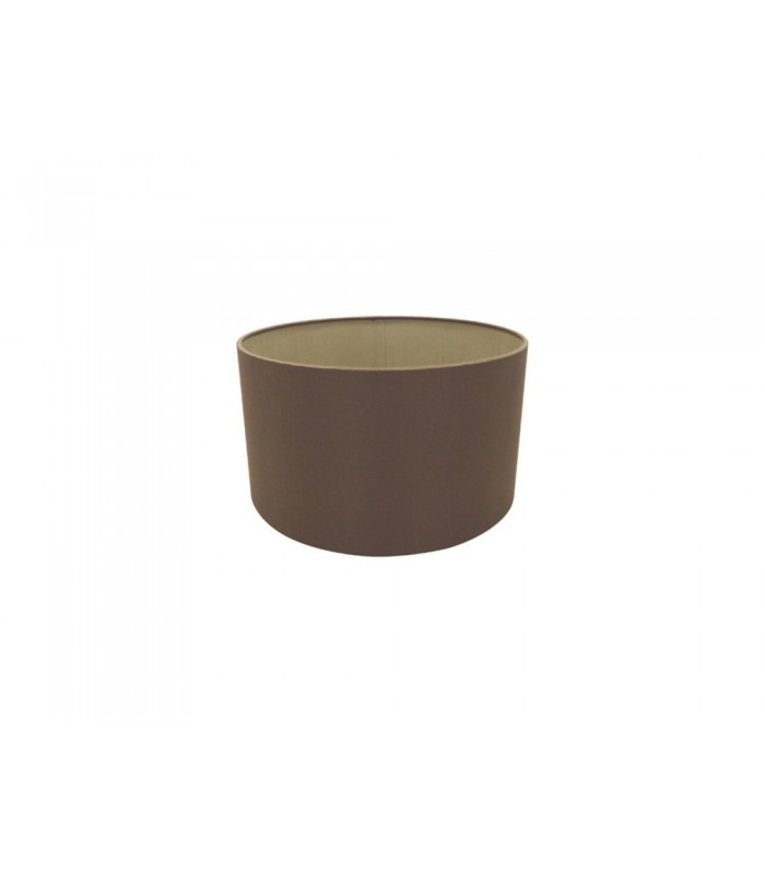 Round Cylinder, 300 x 170mm Dual Faux Silk Fabric Shade, Raw Cocoa, Grecian Bronze - 1