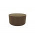 Round Cylinder, 400 x 180mm Dual Faux Silk Fabric Shade, Raw Cocoa, Grecian Bronze - 1