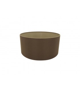 Round Cylinder, 400 x 180mm Dual Faux Silk Fabric Shade, Raw Cocoa, Grecian Bronze - 1