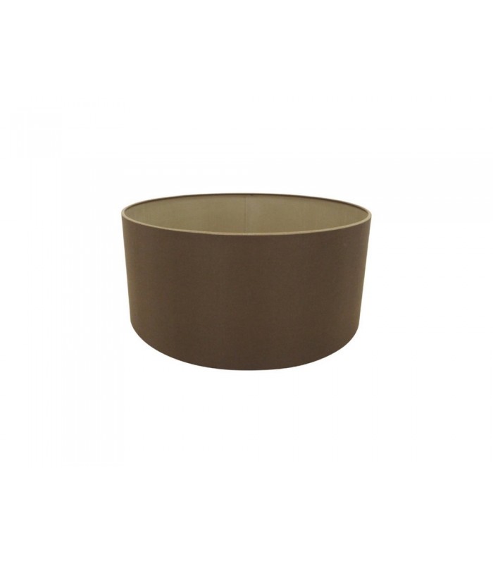 Round Cylinder, 400 x 180mm Dual Faux Silk Fabric Shade, Raw Cocoa, Grecian Bronze - 1