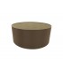 Round Cylinder, 500 x 200mm Dual Faux Silk Fabric Shade, Raw Cocoa, Grecian Bronze - 1