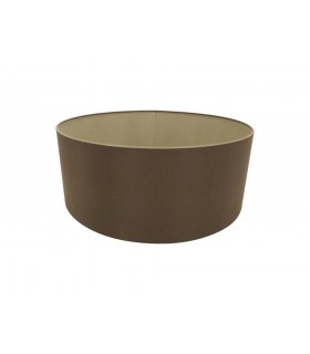 Round Cylinder, 500 x 200mm Dual Faux Silk Fabric Shade, Raw Cocoa, Grecian Bronze - 1