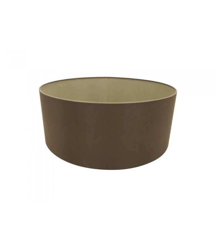 Round Cylinder, 500 x 200mm Dual Faux Silk Fabric Shade, Raw Cocoa, Grecian Bronze - 1
