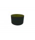 Round Cylinder, 300 x 170mm Dual Faux Silk Fabric Shade, Midnight Black, Green Olive - 1