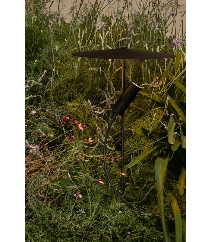 Clap 51Cm LED Outdoor Display Light Black, Black Shade IP65 3000K with Screen