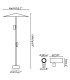 Clap 126Cm LED Outdoor Display Light Black, Black Shade IP65 3000K with Screen