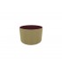 Round Cylinder, 300 x 170mm Dual Faux Silk Fabric Shade, Antique Gold, Ruby - 1