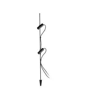 Clap Twin LED Outdoor Spike Black IP65 3000K