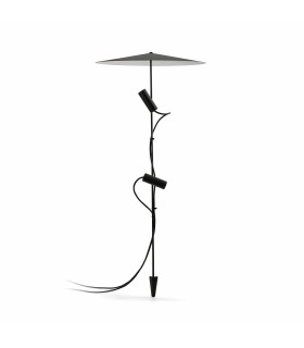 Clap Twin LED Outdoor Spike Black IP65 3000K with Screen