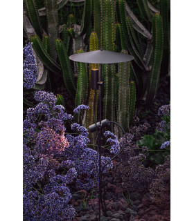 Clap Twin LED Outdoor Spike Black IP65 3000K with Screen