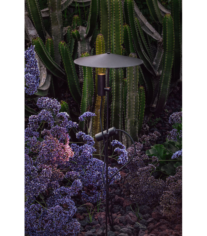 Clap Twin LED Outdoor Spike Black IP65 3000K with Screen