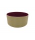 Round Cylinder, 500 x 200mm Dual Faux Silk Fabric Shade, Antique Gold, Ruby - 1
