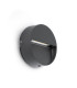 Dune Round LED Outdoor Flush Wall Lamp Dark Grey IP65 CCT 2200-4000K
