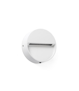Dune Round LED Outdoor Flush Wall Lamp Matt White IP65 CCT 2200-4000K