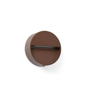 Dune Round LED Outdoor Flush Wall Lamp Rust Brown IP65 CCT 2200-4000K