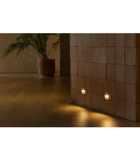 Dune Round LED Outdoor Flush Wall Lamp Matt White IP65 CCT 2200-4000K