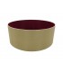 Round Cylinder, 600 x 220mm Dual Faux Silk Fabric Shade, Antique Gold, Ruby - 1