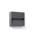Dune Square LED Outdoor Flush Wall Lamp Dark Grey IP65 CCT 2200-4000K
