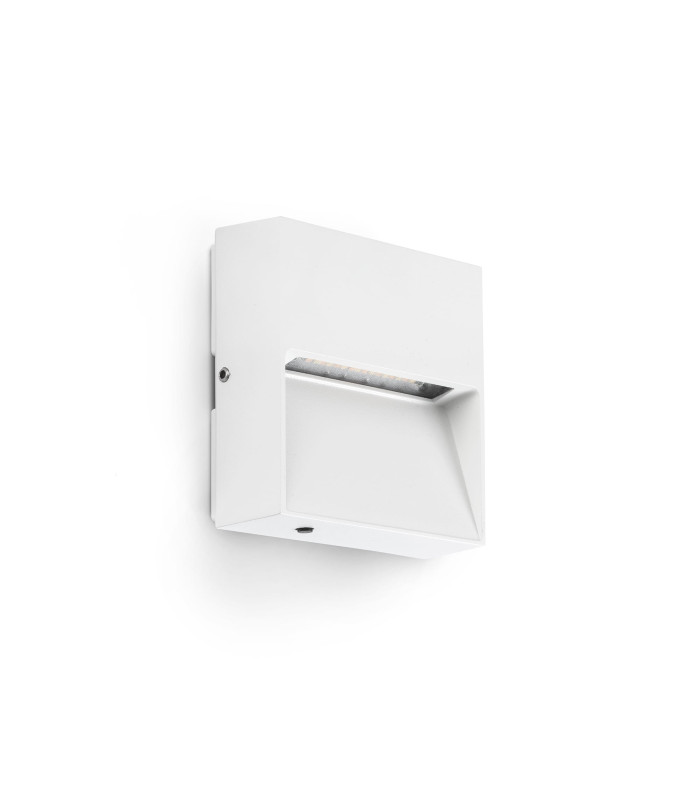 Dune Square LED Outdoor Flush Wall Lamp Matt White IP65 CCT 2200-4000K